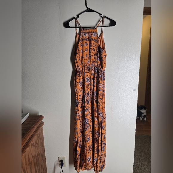 Gilli Orange and Blue Maxi Dress - Picture 4 of 4